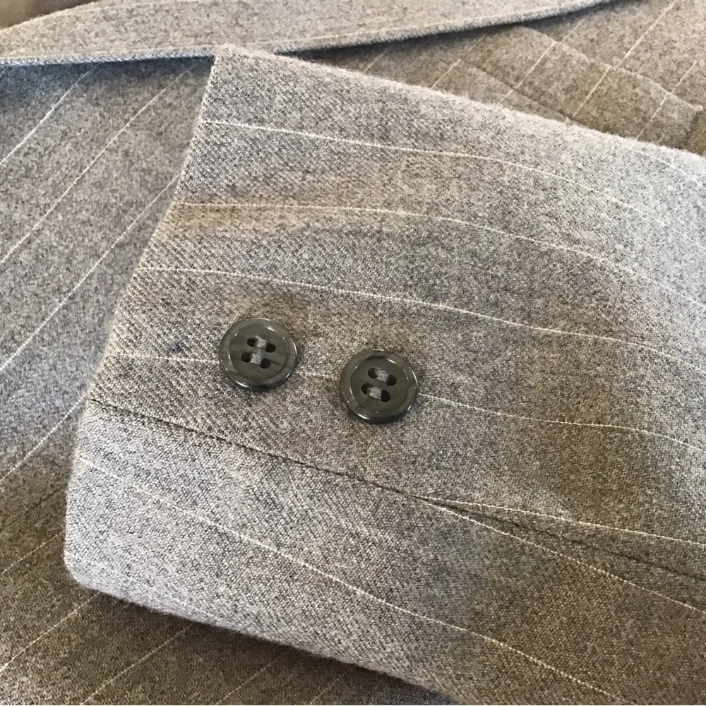 Vintage 60s 70s TAKE 6 Mens Gray Pinstripe   Mod Suit Jacket Carnaby Str…